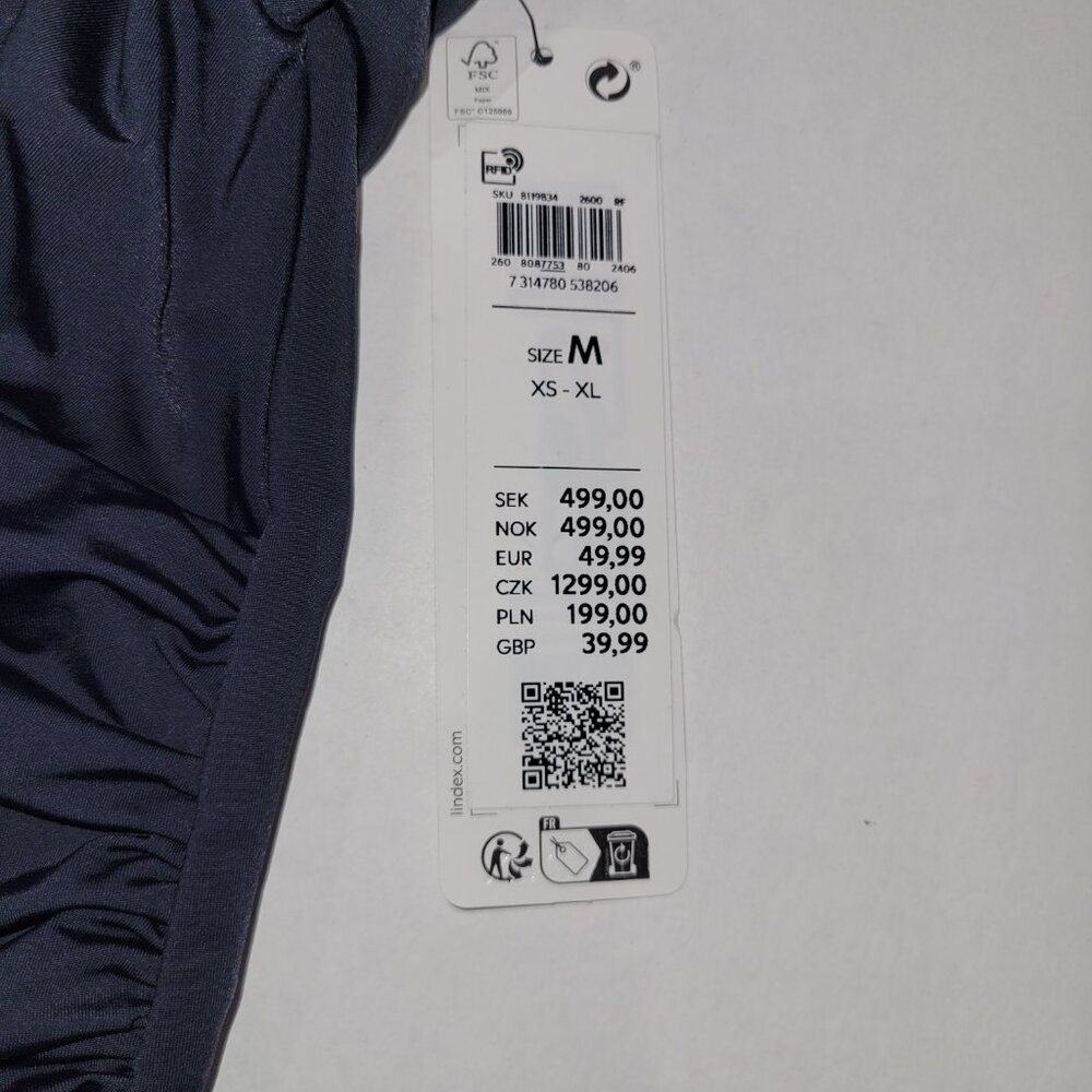 Lindex Shaping swimsuit Size M Black New w/tags - Picture 6 of 10